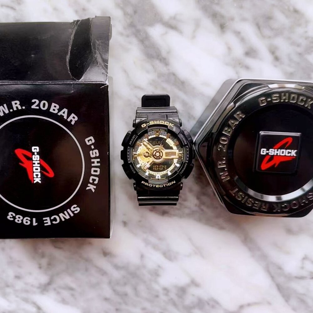 Casio GA-110GB Black Gold Waterproof Sports Watch